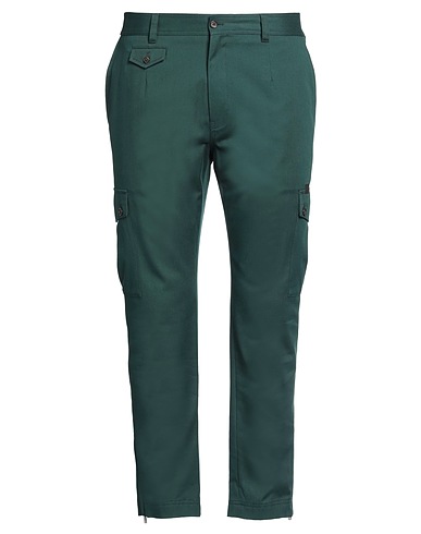 DOLCE&GABBANA Casual trouser Dark green 99% Cotton, 1% Elastane