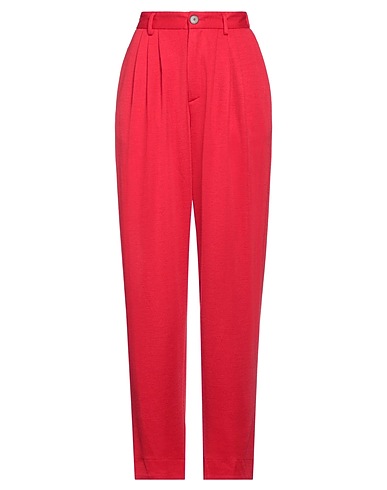 FORTE_FORTE Casual pants Red 50% Virgin Wool, 50% Acrylic