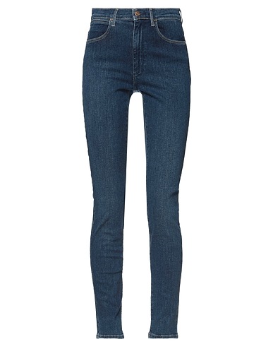 WRANGLER Denim trousers Blue 89% Cotton, 8% Polyester, 3% Elastane