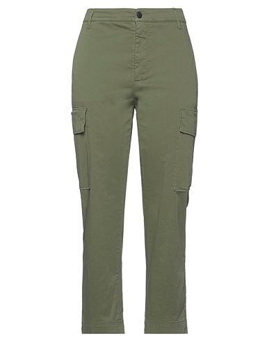 DONDUP Casual trouser Military green 97% Cotton, 3% Elastane