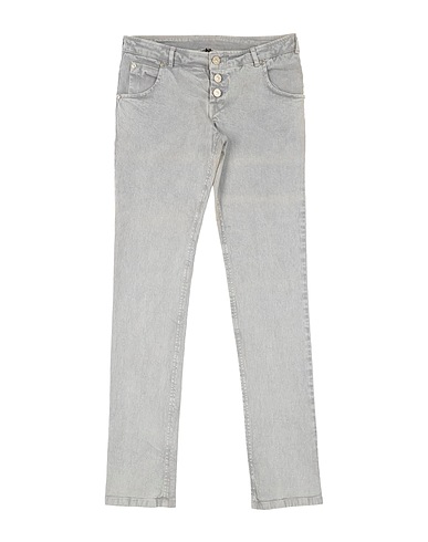 MANILA GRACE Denim trousers Grey 98% Cotton, 2% Elastane
