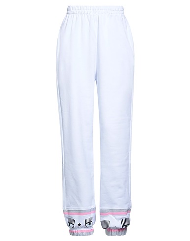CHIARA FERRAGNI Casual trouser White 100% Cotton
