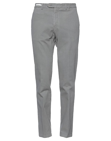 PAOLONI Casual pants Grey 98% Cotton, 2% Elastane