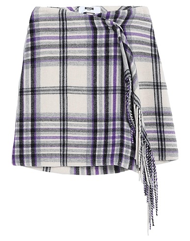 MSGM Mini skirt Purple 36% Polyamide, 34% Virgin Wool, 30% Viscose, Wool