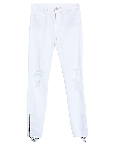 ASH Casual pants White 98% Cotton, 2% Elastane