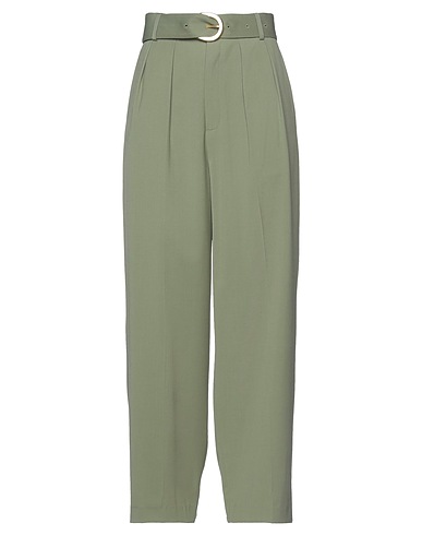 HAPPENING 4'33'' Casual pants Sage green 49% Wool, 49% Polyester, 2% Polyurethane