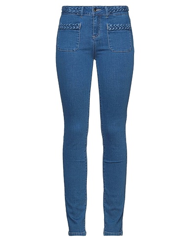 ASH STUDIO PARIS Denim trousers Blue 99% Cotton, 1% Elastane