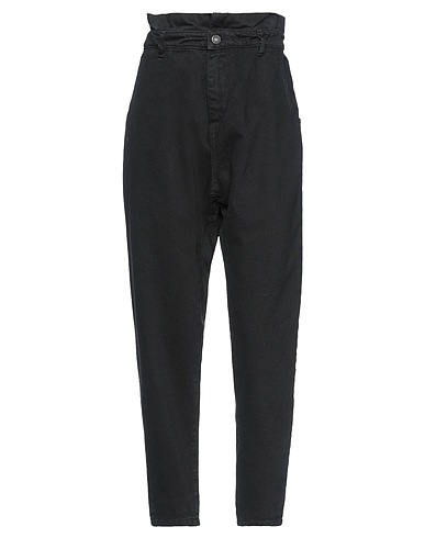EMPATHIE Denim trousers Black 100% Cotton