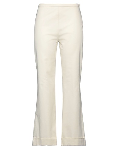 COLLECTION PRIVĒE? Casual pants Cream 97% Cotton, 3% Elastane