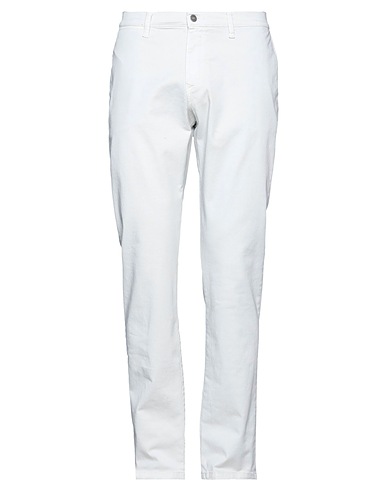 DANIELE ALESSANDRINI HOMME Casual trouser Light grey 98% Cotton, 2% Elastane