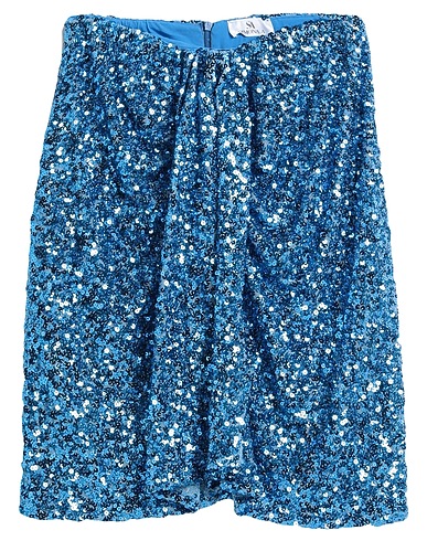 SIMONA A Minirock Azurblau 100% Polyester
