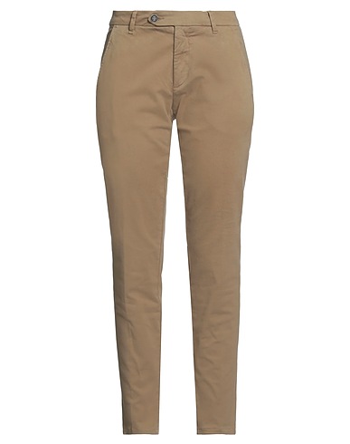 ROŸ ROGER'S Casual pants Khaki 97% Cotton, 3% Elastane