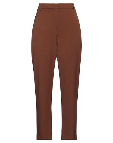 KAOS Casual trouser Brown 68% Polyester, 28% Viscose, 4% Elastane