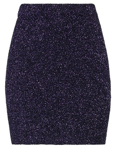 ANIYE BY Mini skirt Purple 67% Polyamide, 33% Metallic fiber