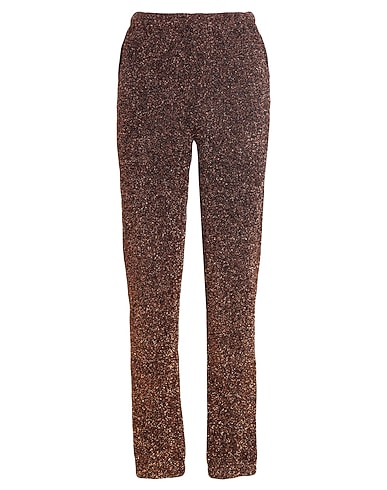 ANIYE BY Casual trouser Brown 67% Polyamide, 33% Metallic fiber