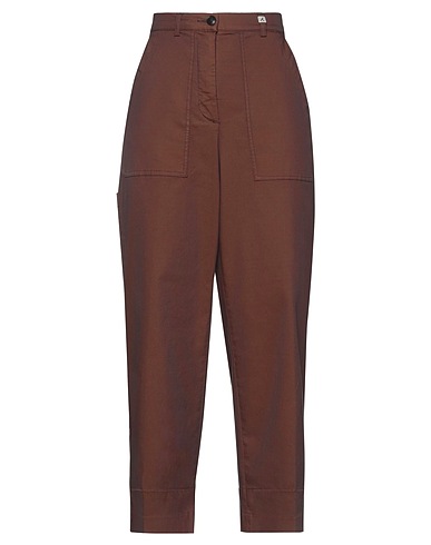 MYTHS Casual pants Brown 60% Cotton, 36% Polyamide, 4% Elastane