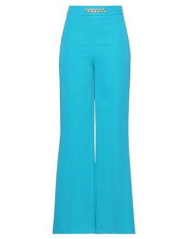 VICOLO Casual pants Turquoise 88% Polyester, 12% Elastane
