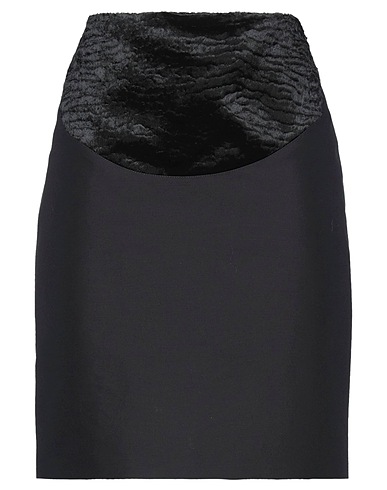 NAMACHEKO Mini skirt Black 68% Cotton, 32% Wool, Viscose