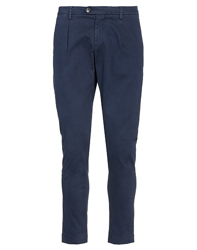 YAN SIMMON Casual trouser Midnight blue 97% Cotton, 3% Elastane