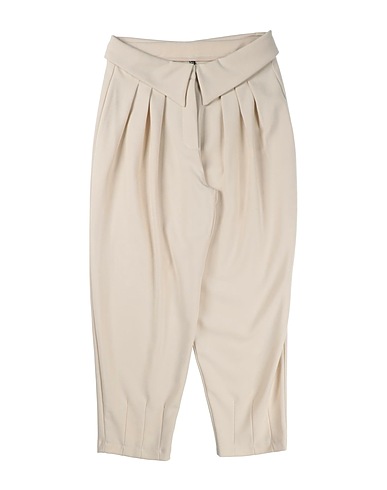 MANILA GRACE Casual pants Ivory 63% Polyester, 33% Viscose, 4% Elastane