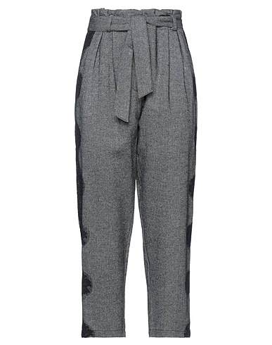 PINK MEMORIES Casual trouser Black 75% Synthetic fibers, 20% Wool, 5% Other Fibres, Cotton, Polyamide