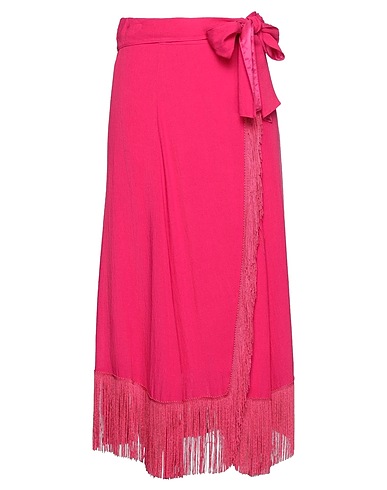 FORTE_FORTE Midi skirt Fuchsia 75% Viscose, 25% Wool