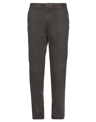 ANGELO NARDELLI Casual trouser Dark brown 98% Cotton, 2% Elastane