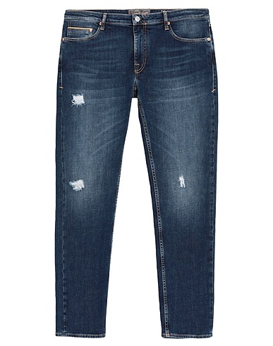 CARE LABEL Denim pants Blue 98% Cotton, 2% Elastane