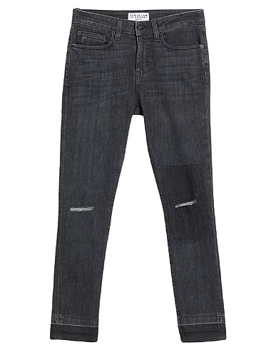 DEREK LAM 10 CROSBY Denim trousers Charcoal 92% Cotton, 7% Polyester, 1% Elastane