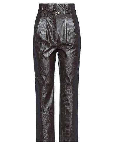 SIMONA CORSELLINI Casual trouser Dark brown 60% Polyurethane, 40% Polyester