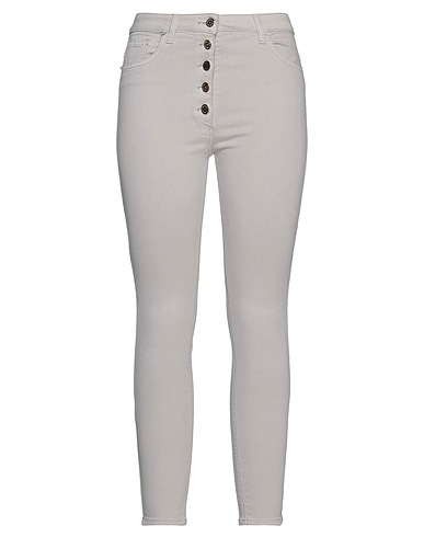 ELISABETTA FRANCHI Casual trouser Light grey 92% Cotton, 6% Elastomultiester, 2% Elastane