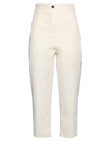 ALESSIA SANTI Casual trouser Ivory 76% Cotton, 22% Modal, 2% Elastane