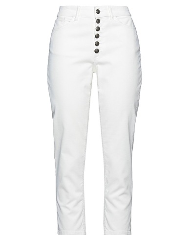 DONDUP Casual pants Ivory 98% Cotton, 2% Elastane