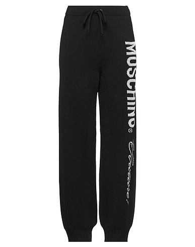 MOSCHINO Casual pants Black 100% Virgin Wool, Cupro, Polyester