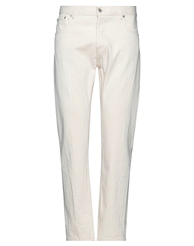 DONDUP Denim trousers Ivory 100% Cotton