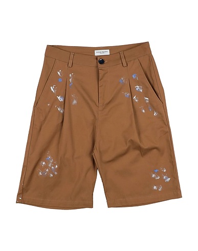 PAOLO PECORA Shorts & Bermuda Camel 97% Cotton, 3% Elastane