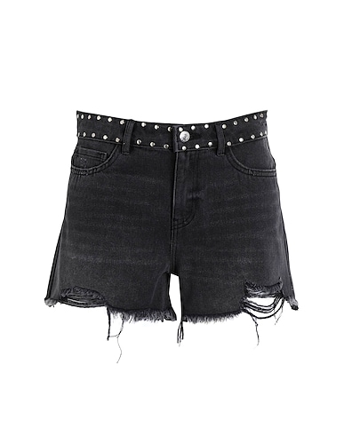 ONLY Denim shorts Black 100% Cotton