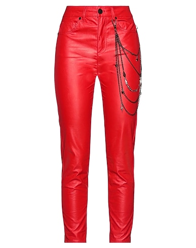 GAëLLE Paris Casual pants Red 50% Polyurethane, 50% Viscose