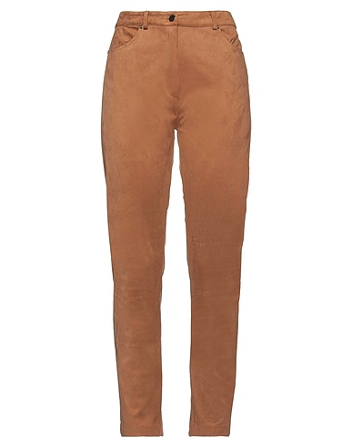 D.EXTERIOR Casual trouser Brown 92% Polyester, 8% Elastane