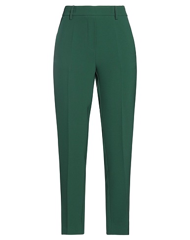 RUE DU BAC Casual trouser Dark green 91% Polyester, 9% Elastane