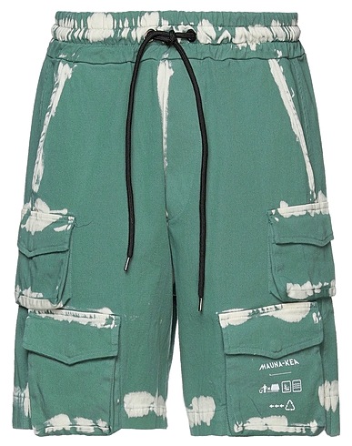 MAUNA KEA Shorts & Bermuda Green 97% Cotton, 3% Elastane
