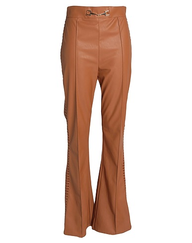 ELISABETTA FRANCHI Pantalone Cuoio 100% Poliestere, Poliuretano