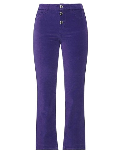 LIU •JO Hosen Dunkelviolett 97% Baumwolle, 3% Elastan
