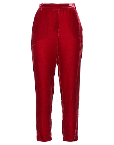 KILTIE Casual pants Red 82% Viscose, 18% Silk