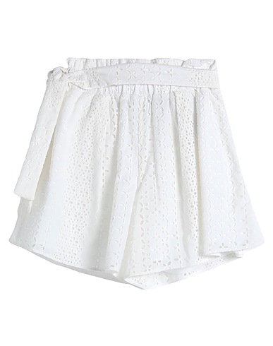 FEDERICA TOSI Shorts & Bermuda White 100% Cotton, Acetate, PBT - Polybutylene terephthalate