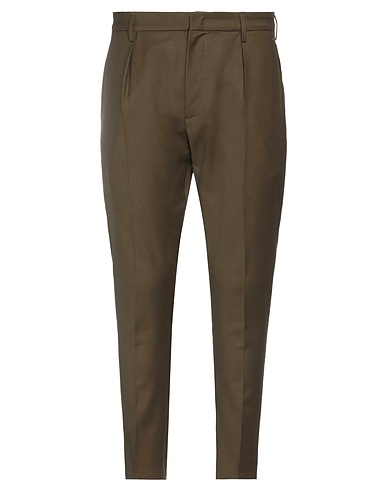 DONDUP Casual pants Military green 99% Virgin Wool, 1% Elastane