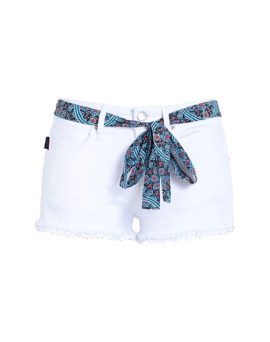 SUPERDRY Denim shorts White 90% Cotton, 8% Polyester, 2% Elastane