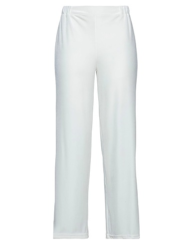 GAIA BOLDETTI Casual trouser Ivory 95% Viscose, 5% Elastane