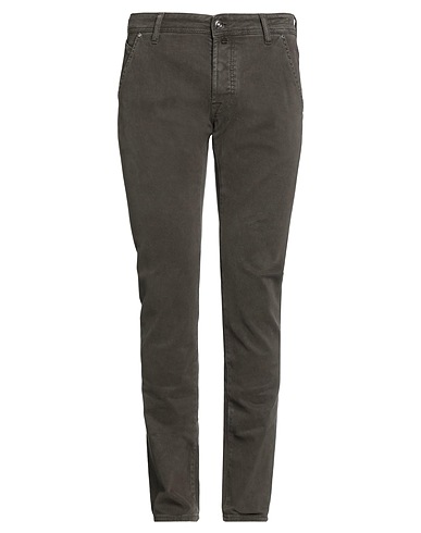 JACOB COHЁN Denim pants Dark brown 97% Cotton, 3% Elastane, Polyester