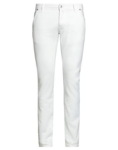 JACOB COHЁN Denim trousers White 97% Cotton, 3% Elastane, Polyester